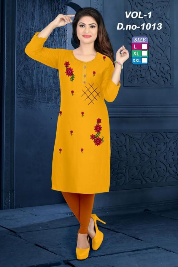 Rich Look-Rayon-With-Handwork-Kurti